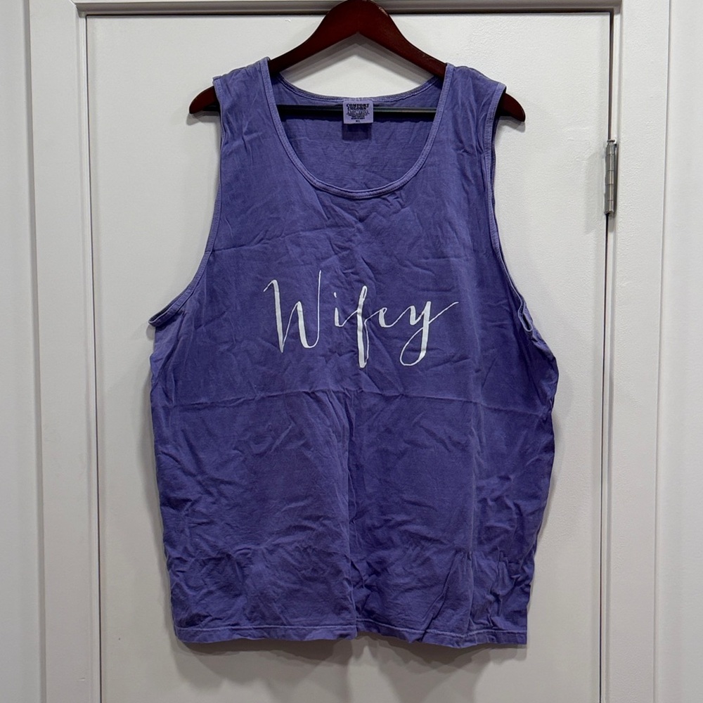 Comfort Colors Lavender 'Wifey' Tank Top